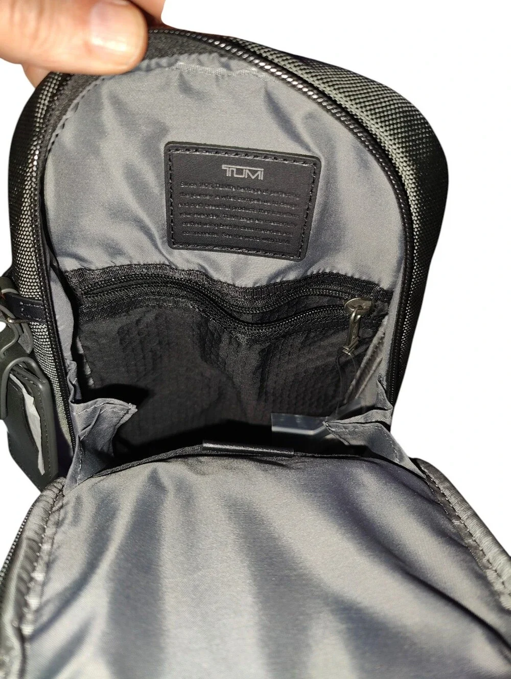 NWT Tumi Fremont Fife Slim Sling Bag (Seal Grey)